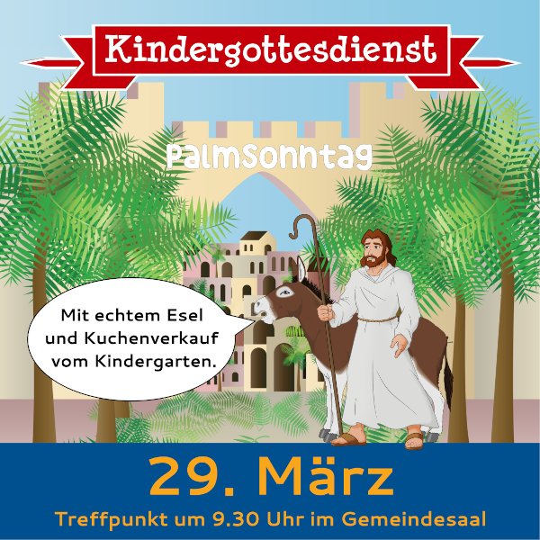 Flyer Kindergottesdienst Traunreut Maerz